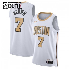Boston Celtics Trikot Jaylen Brown Nike 2025-26 City Edition Weiß Swingman - Kinder